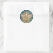 Sticker Rond Petit Ange Doré Noël Férié (Sac)
