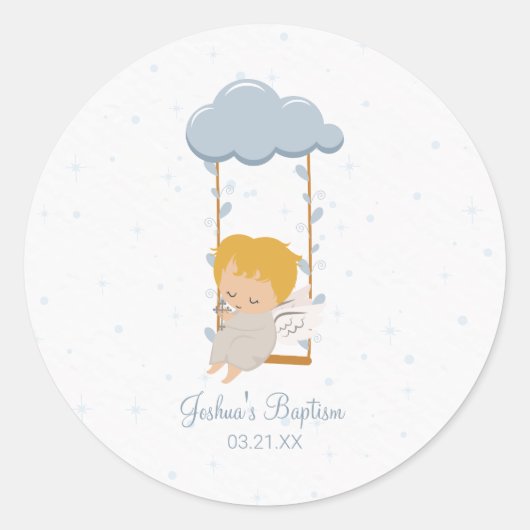 Sticker Rond Petit ange mignon (Devant)