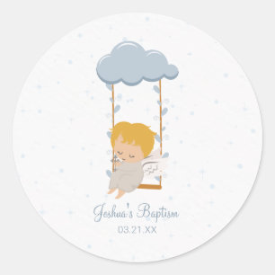 Sticker Rond Petit ange mignon