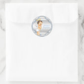 Sticker Rond Petit Angel Baptême Christening (Sac)