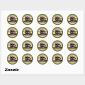 Sticker Rond Petit Autocollant, feuille de 20 (Feuille)