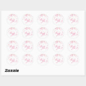 Sticker Rond Petit Baby shower, Baby shower (Feuille)