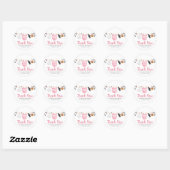 Sticker Rond Petit Baby shower Boo Rose (Feuille)