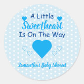 Sticker Rond Petit Baby shower de coeur (Devant)