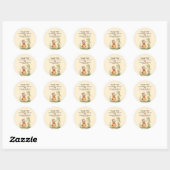 Sticker Rond Petit Baby shower de fille de petite souris | (Feuille)