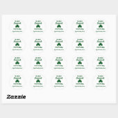 Sticker Rond Petit Baby shower de la Saint Patrick Shamrock (Feuille)
