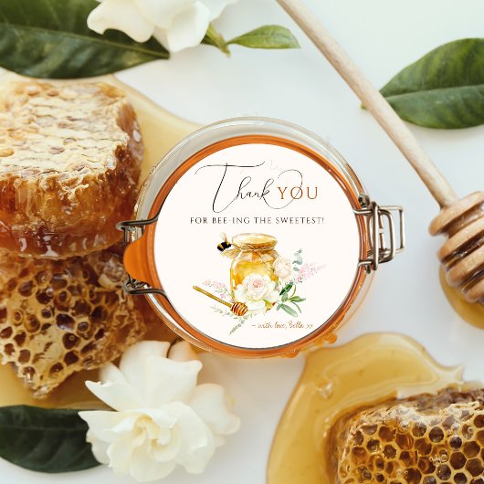 Sticker Rond Petit Baby shower de miel doux