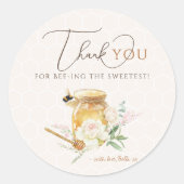 Sticker Rond Petit Baby shower de miel doux (Devant)
