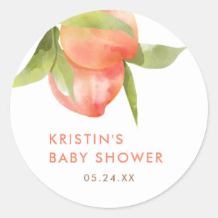 Sticker Rond Petit Baby shower de pêche Merci Favoriser les aut