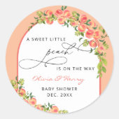 Sticker Rond Petit Baby shower doux (Devant)