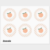 Sticker Rond Petit Baby shower doux (Feuille)