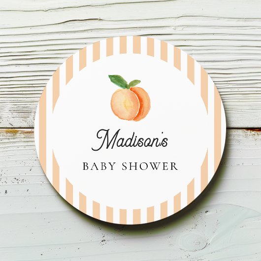 Sticker Rond Petit Baby shower doux