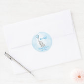 Sticker Rond Petit baby shower éléphant (Enveloppe)