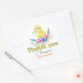Sticker Rond Petit Baby shower en brique (Enveloppe)