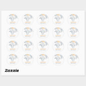 Sticker Rond Petit Baby shower fantôme d'Halloween Boo (Feuille)