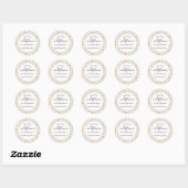 Sticker Rond Petit Baby shower Fleur sauvage (Feuille)