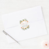 Sticker Rond Petit baby shower mignon merci (Enveloppe)