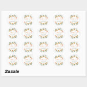 Sticker Rond Petit baby shower mignon merci (Feuille)