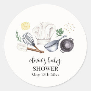 Sticker Rond Petit Baby shower minimaliste et moderne