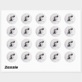 Sticker Rond Petit Baby shower Unicorn (Feuille)