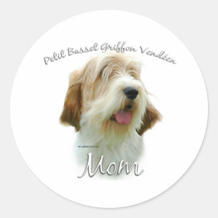 Sticker Rond Petit Basset Griffon Vendéen Maman 2