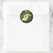 Sticker Rond Petit blanc sur neige (Sac)