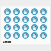 Sticker Rond Petit bleu d'Alfie (Feuille)