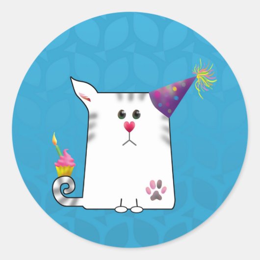 Sticker Rond Petit bleu d'Alfie (Devant)