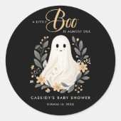 Sticker Rond Petit Boho Ghost Baby shower d'Halloween (Devant)