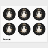 Sticker Rond Petit Boho Ghost Baby shower d'Halloween (Feuille)