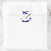 Sticker Rond Petit Bonhomme de Neige Batteur (Sac)
