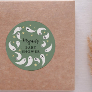 Sticker Rond Petit Boo Baby shower neutre genre Favoriser