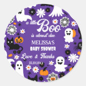 Sticker Rond Petit boo Halloween baby shower merci pour (Devant)