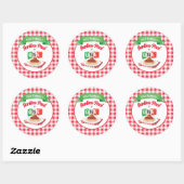 Sticker Rond Petit BOULETTE 1er ANNIVERSAIRE (Feuille)