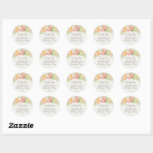 Sticker Rond Petit Cadeau d'Anniversaire Fleur Floral Citron Pa (Feuille)