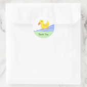 Sticker Rond Petit Canard Jaune Merci (Sac)