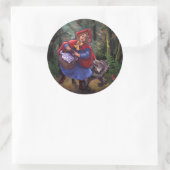 Sticker Rond Petit Chaperon Rouge (Sac)