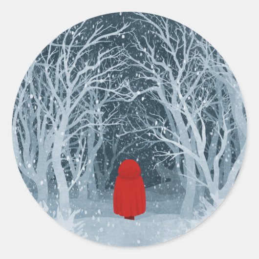Sticker Rond Petit Chaperon Rouge (Devant)