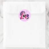 Sticker Rond Petit cheval heureux (Sac)