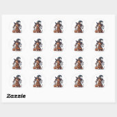 Sticker Rond Petit chien d'Halloween (Feuille)
