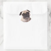 Sticker Rond petit chien mignon carlin (Sac)