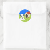 Sticker Rond Petit chiot (Sac)