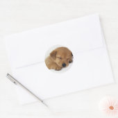 Sticker Rond Petit chiot mignon (Enveloppe)