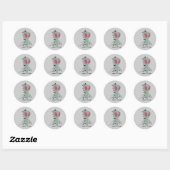 Sticker Rond Petit Chupacabra mignon (Feuille)