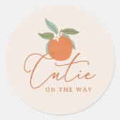 Sticker Rond Petit Citron Orange Merci (Devant)