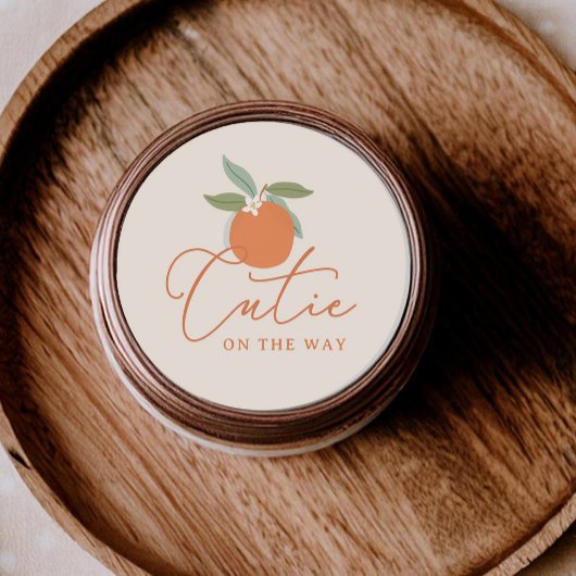 Sticker Rond Petit Citron Orange Merci