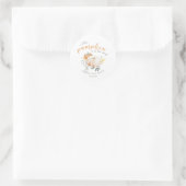 Sticker Rond Petit Citrouille Automne Automne Baby shower d'aqu (Sac)