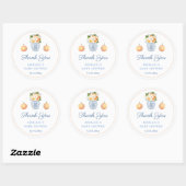Sticker Rond Petit Citrouille Automne Baby shower Douche Faveur (Feuille)