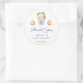 Sticker Rond Petit Citrouille Automne Baby shower Douche Faveur (Sac)