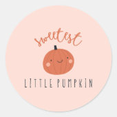 Sticker Rond petit citrouille mignon (Devant)